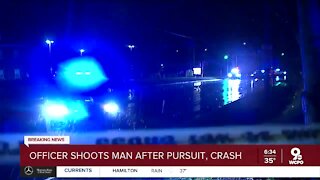 Man shot by police in Colerain Twp. after chase, crash Monday morning