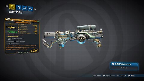 Borderlands 3 - COV Moze \\ Corrosive Rebound Assault Rifle