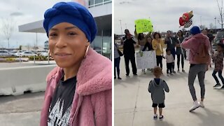 Woman gets tearful surprise after her last round of chemo