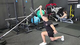 1/2 Kneeling Barbell Landmine Shoulder Press