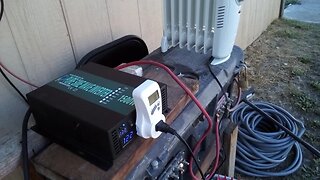 700 watt Radiator heater on solar batteries.