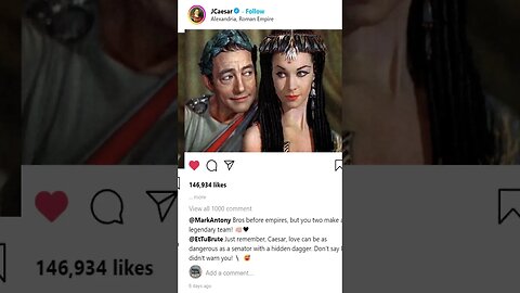 What is Caesar had an Instagram? #love #shorts #historymeme #history #instagram #funny #funnyhistory