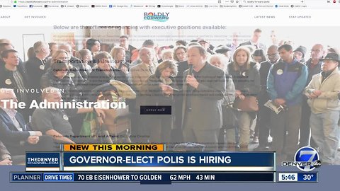 Govenor-Elect Jared Polis is hiring