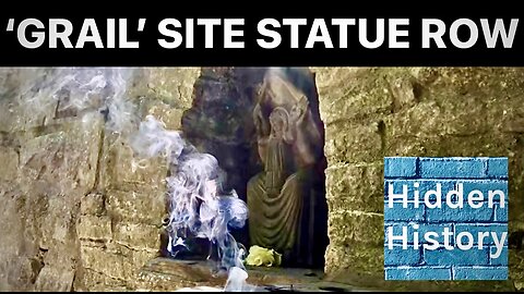 Glastonbury Chalice Well - rumoured location of the Holy Grail - removes mother and child statue