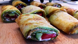 How to make zucchini rolls with vegetables | zucchini recipe