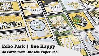 Echo Park | Bee Happy | 33 Cards from One 6x6 Paper Pad