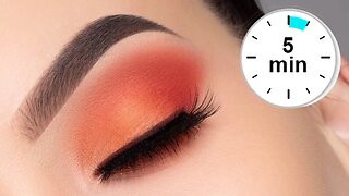 5 MINUTE Fall Eye Makeup Tutorial Using Drugstore Palette