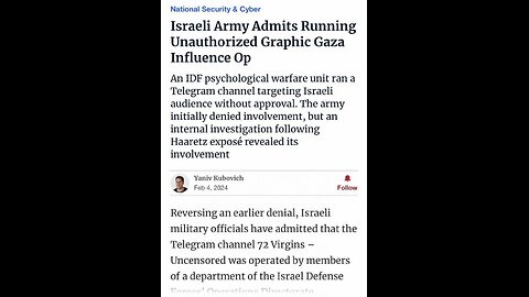 IDF CONFESSES to War Crimes SNUFF Channel Psyop 2-5-24 Breaking Points