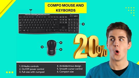 Logitech MK270 Wireless Keyboard And Mouse Combo For Windows
