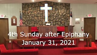 4th Sunday after Epiphany Worship - January 31, 2021