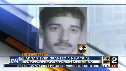 Appeals judges say Adnan Syed, subject of 'Serial' podcast, entitled to new trial