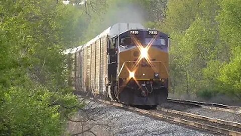 CSX M216 Autorack Train from Lodi, Ohio May 5, 2023