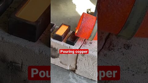 How to make a #copper #ingot #shorts #howto #diy #devilforge #metalcasting #belgium