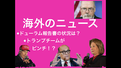 ＜海外のニュース＞ ドューラム報告書の近況はいかに？トランプチームのに立ちはだかる壁。