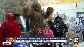 Star Wars characters surprise young patients