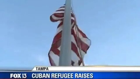 Tampa Constituent Helps To Raise American Flag Given To Him By Senator Rubio
