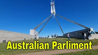 Walking on top of Australia's Parliment House