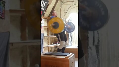 120 kg / 265 lb - Block Snatch Double - Weightlifting Training