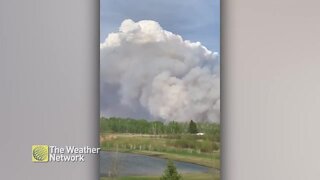 Smoke billows from wildfire burning in Saskatchewan