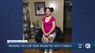Missing Taylor teen reunited with family