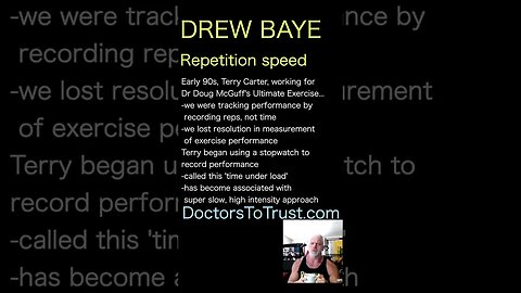 Drew Baye. Time under load is a better tracking method for super slow high intensity training