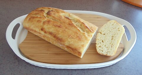 No-Knead Artisan Buttermilk Bread (Easy... No Mixer... No Yeast Proofing)