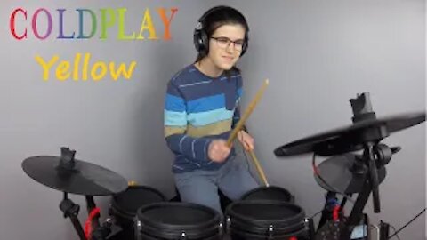Yellow : Coldplay Instrument Drum Cover - Artificial The Band