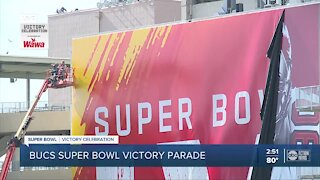 Down comes the Super Bowl 55 banner