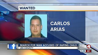 Search for man accused of raping child in Lee County