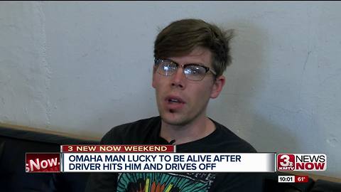 Omaha man survives hit and run