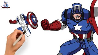 How to Draw Captain America The First Avenger - Art Tutorial