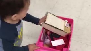 Adorable Little boy Goes Shopping All By Himself