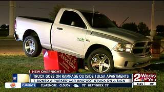 Driver goes on rampage at Tulsa apartments