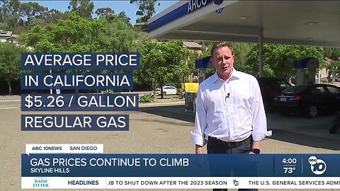 ABC 10News Anchor Adam Racusin speaks with drivers about increasing gas prices