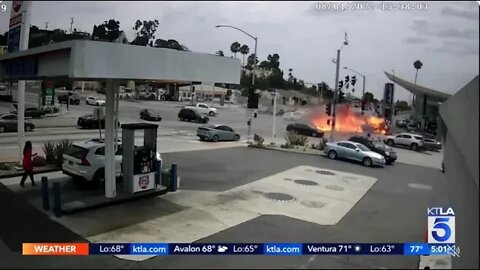 Deadly car collision @Slauson/La Brea, L.A., 8/4/22