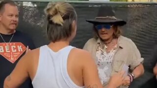 Johnny Depp Loving on the Ladies