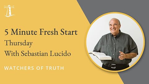 Understanding the two Baptisms of the Holy Spirit Thursday 5-Minute Fresh Start