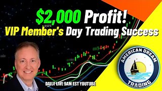 Day Trading Excellence - VIP Member's $2,000 Profit Journey In The Stock Market