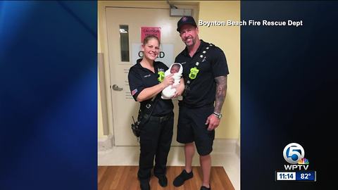 Boynton Beach firefighters help mom give birth