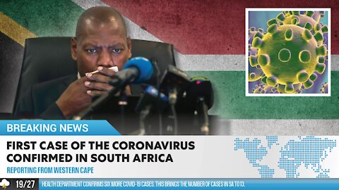 South Africa - Cape Town -First confirmed coronavirus case for Western Cape (Video) (eo7)