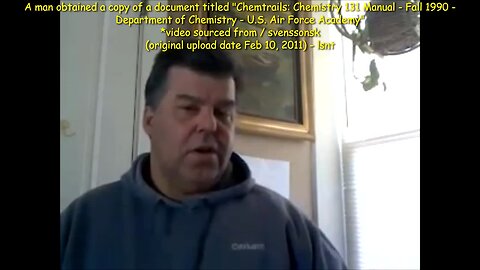 12 Years Ago A Man Came Across Some Very Useful Information About Chemtrails! LSNT