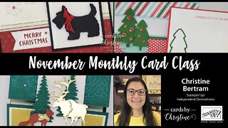 November Monthly Card Class with Cards by Christine