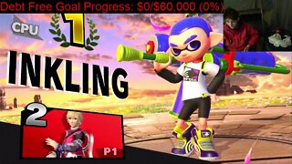 Shulk VS Inkling From The Splatoon Series On The Hardest Difficulty In A Super Smash Bros Ultimate