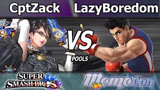 CaptainZack (Bayonetta) vs. BL LazyBoredom (Little Mac) - Wii U Pools - Momocon 2017