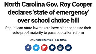 NORTH CAROLINA GOVERNOR ROY COOPER THINKS ITS A STATE OF AN EMERGENCY FOR KIDS TO HAVE SCHOOL CHOICE