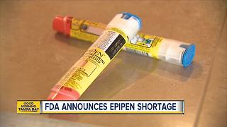 FDA announces Epipen shortage