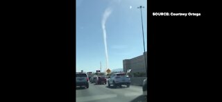 Dust devil makes for awesome sight near Interstate 15 in Las Vegas