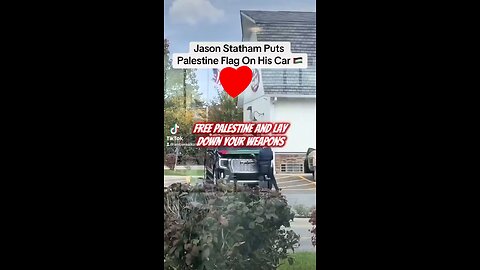 JASON STATHAM puts Palestine flag on his car#subscribe,#short,#motivation, #getrich