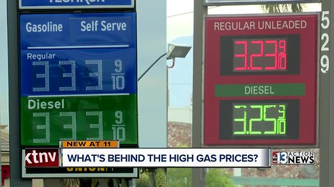 Higher gas prices in Las Vegas tied to higher prices at the pump in California