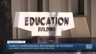 Debate surrounding reopening of schools continues to escalate